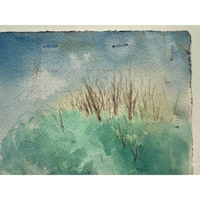 Impressionist 1960s Watercolor Landscape Painting by Ruth Joyner For Sale - Image 3 of 6