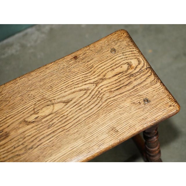17th Century English Oak Joint Stool with Turned Legs For Sale - Image 6 of 18