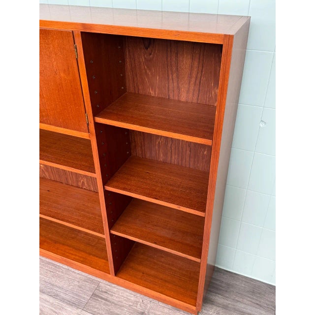 Vintage Italian Teak Bookcase, 1960s For Sale - Image 4 of 16