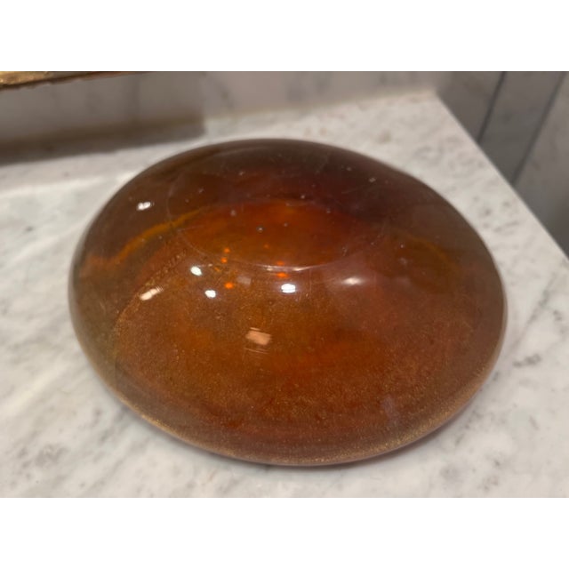 Murano Orange Murano Style Italian Bowl Catchall For Sale - Image 4 of 4