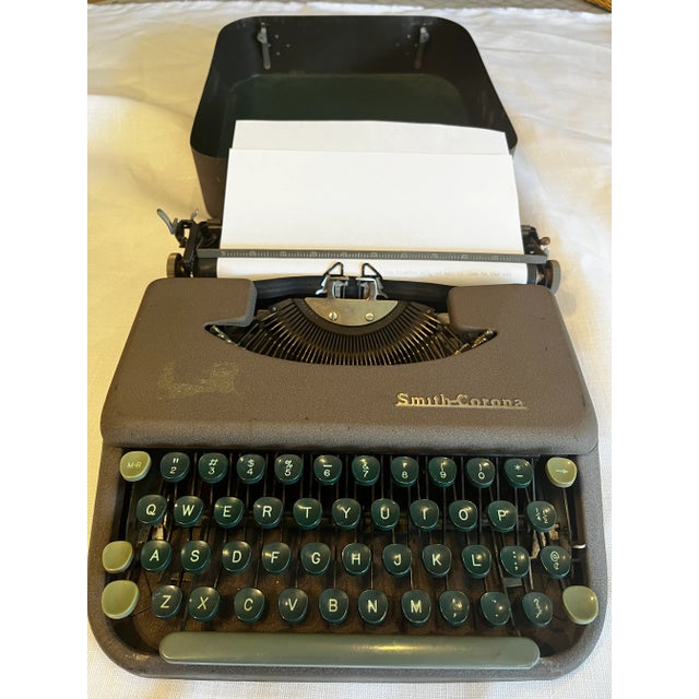 1950s Smith-Corona Portable Skywriter Typewriter For Sale - Image 12 of 13