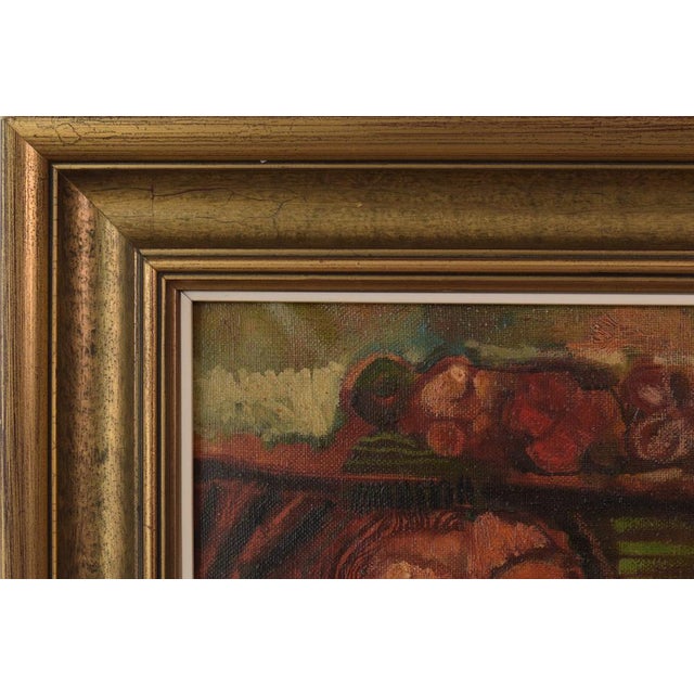 Couple Having Lunch, 1972, Oil on Canvas, Framed For Sale - Image 11 of 13