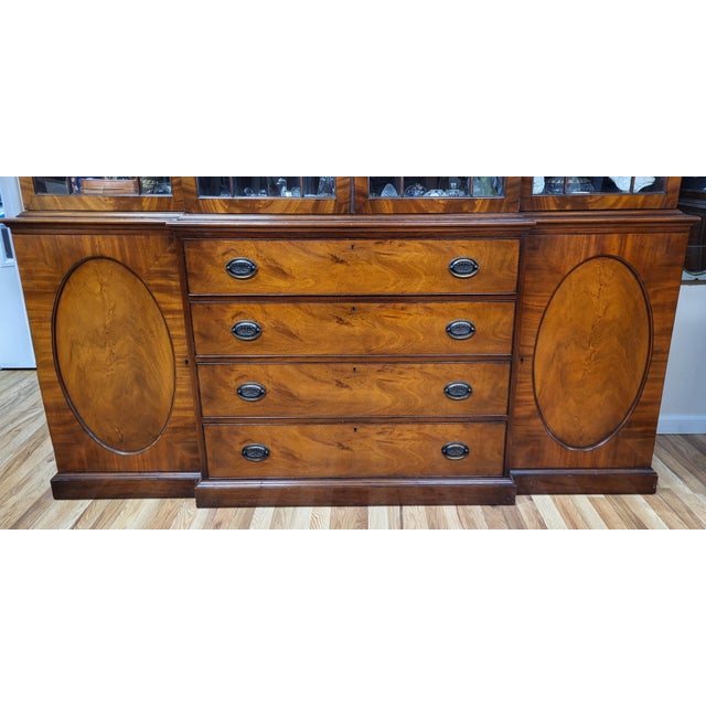 American Vintage American Fitted Desk Interior Bookcase Breakfront For Sale - Image 3 of 9