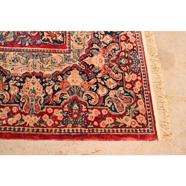 Textile Antique Hand-Woven Persian Sarouk Room Size Wool Rug, Circa 1930s For Sale - Image 7 of 11