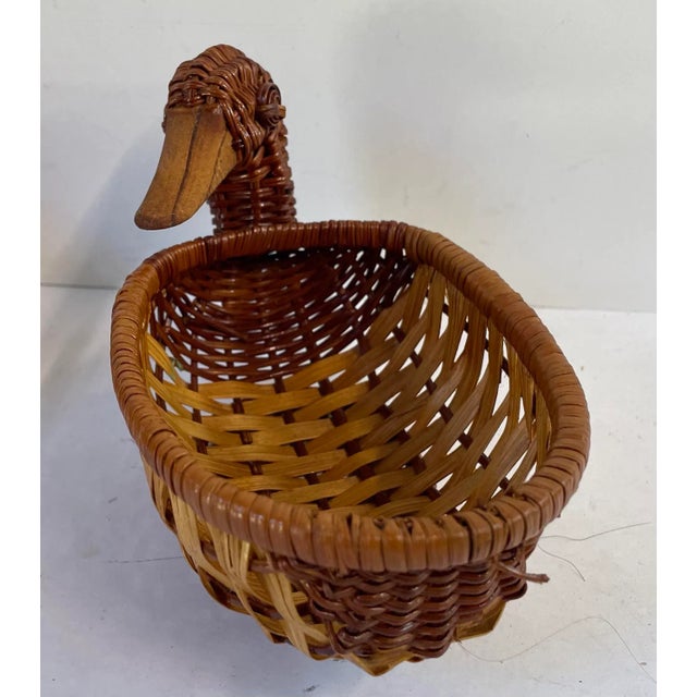 Vintage Duck Shaped Basket Chairish