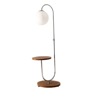Floor Lamp with Table from Jindřich Halabala, Czechoslovakia, 1940s For Sale