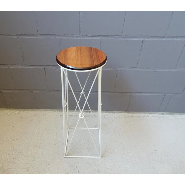 Mid-Century Plant Stand in Iron and Wood For Sale - Image 11 of 11