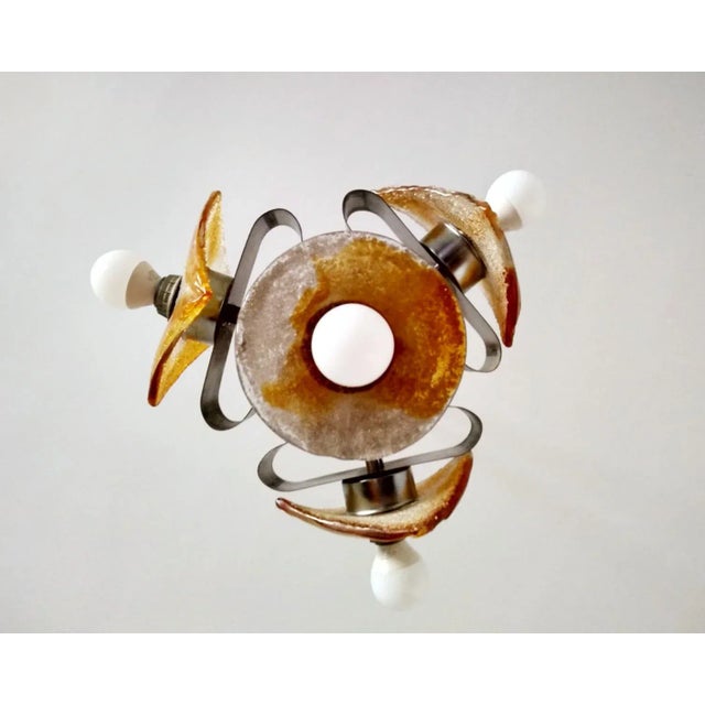 AVMazzega Mid-Century Italian Murano Glass Chandelier by Toni Zuccheri for Mazzega, 1960s For Sale - Image 4 of 7