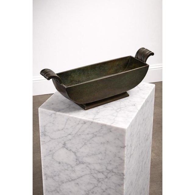 Swedish Art Deco Bronze Jardinière attributed to Jacob Ängman for GAB, 1930s For Sale - Image 6 of 8
