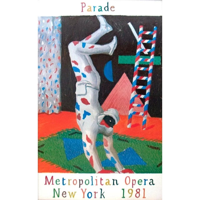 Pop Art 1981 David Hockney 'Harlequin from Parade' Pop Art Multicolor USA Offset Lithograph For Sale - Image 3 of 3