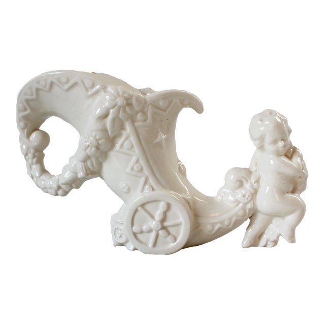 Vintage Cherub Flower Frog Vase For Sale