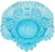 Mid 20th Century Handmade Americana Blue-Opalescent Glass-Cut Ruffled Bowl For Sale In New York - Image 6 of 8