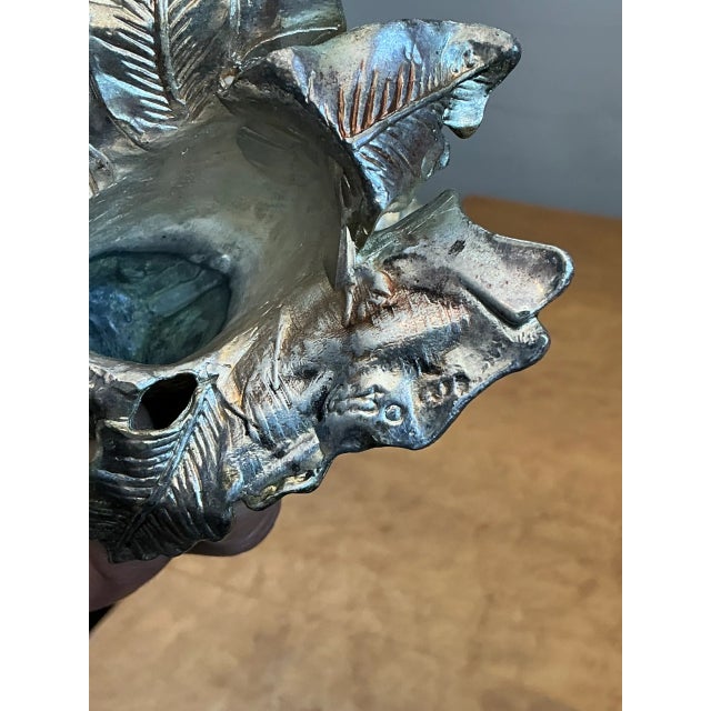 Vintage Ornamental Silver Swan Sculptures - Pair For Sale - Image 10 of 12