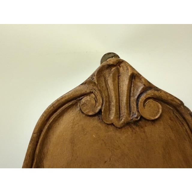 28" Vintage French Provincial Carved Wood Display Plaque or Lavabo Backing For Sale - Image 9 of 15