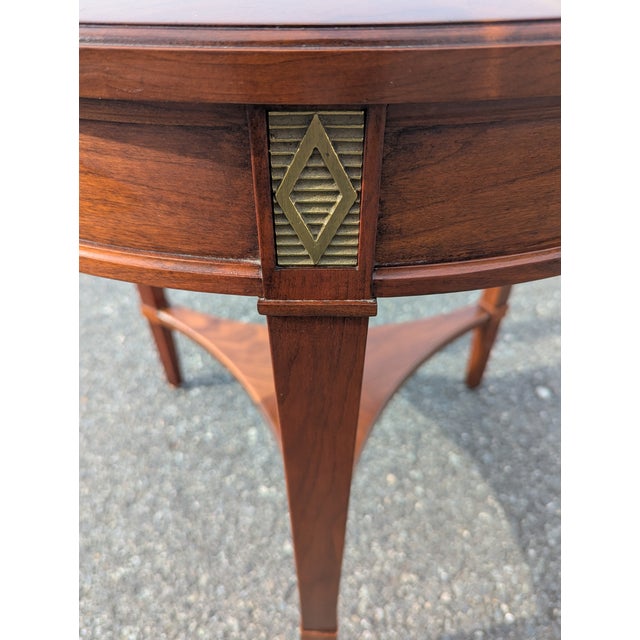 Wood Late 20th Century Stickley Edwardian Mahogany Round Occasional Table For Sale - Image 7 of 15