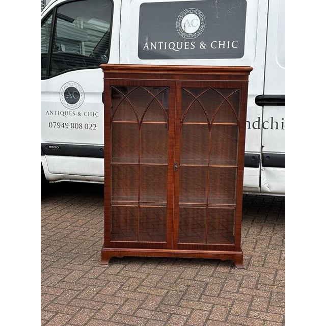 Display Cabinet with Astragal Glazed Doors and Glass Shelves For Sale - Image 3 of 8