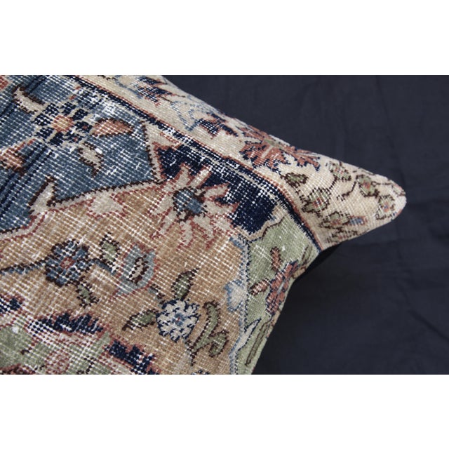 Handwoven Floral Multi Color Rug Pillow Cover -20'' X 20'' For Sale - Image 11 of 14