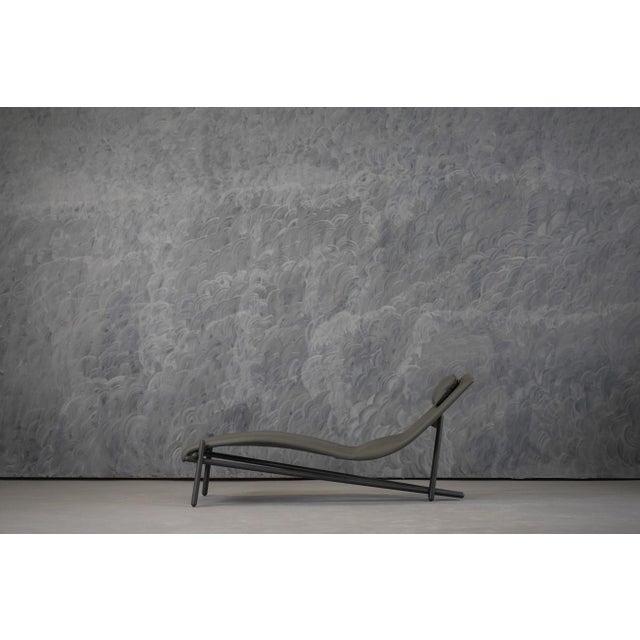 Grey Leather Donovan Chaise Longue by Giuseppe Vigano for Cattelan, Italy, 2000s For Sale - Image 6 of 14