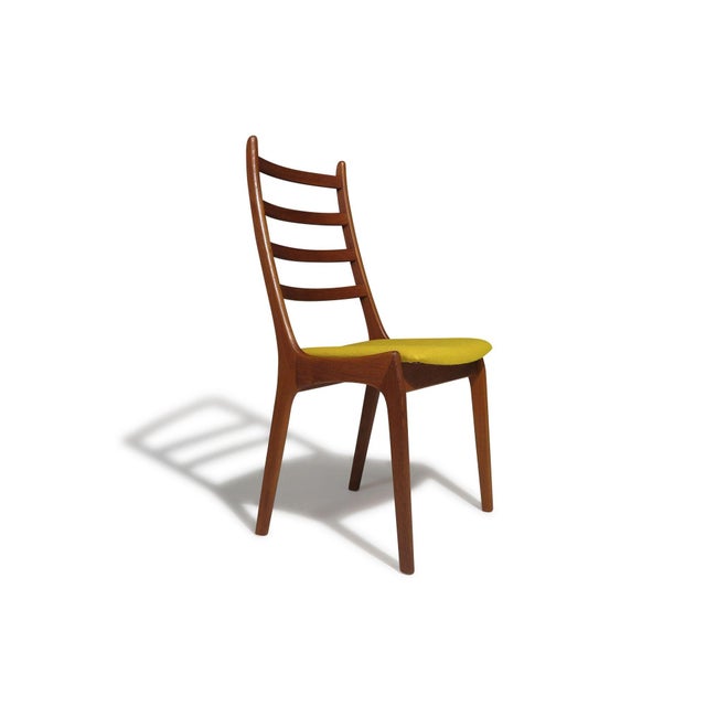 Mid 20th Century Attributed to Kai Kristiansen for Korup Stolefabrik Teak High Back Dining Chairs (Set of 4) - Restored For Sale - Image 9 of 10