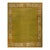 Decorative Green Color & Ivory Border Allover Pattern Antique Turkish Oushak Rug For Sale