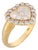 Mid 20th Century Chopard Happy Diamond 18k Yellow Gold Heart Ring, Size 4 For Sale