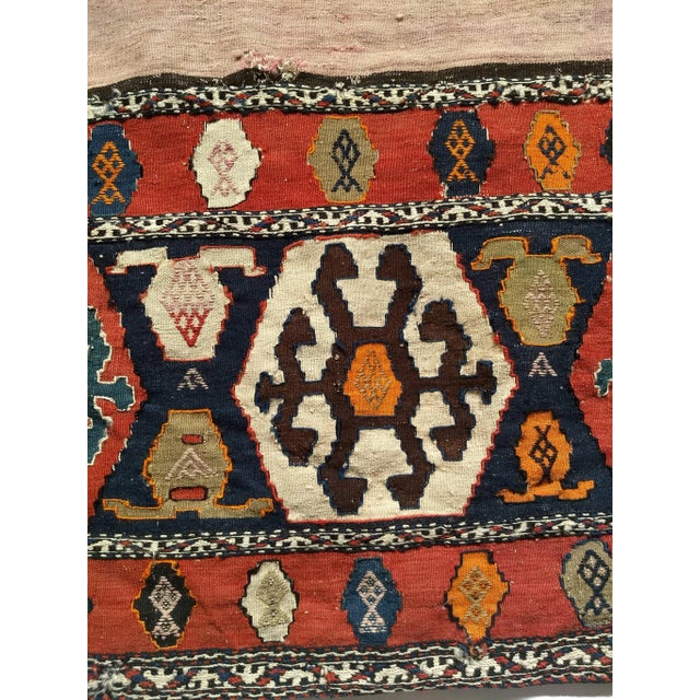19th Century Persian Shahsavan Mafrash Tribal Cargo Bag Panel For Sale In Chicago - Image 6 of 7