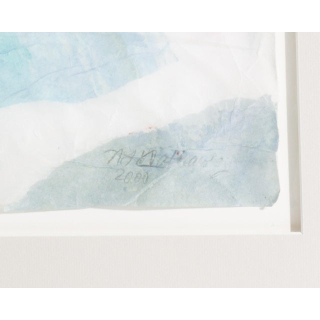 Contemporary 2000 "Kayak Riding the Waves I" Collage by Nancy Hathaway For Sale - Image 3 of 8