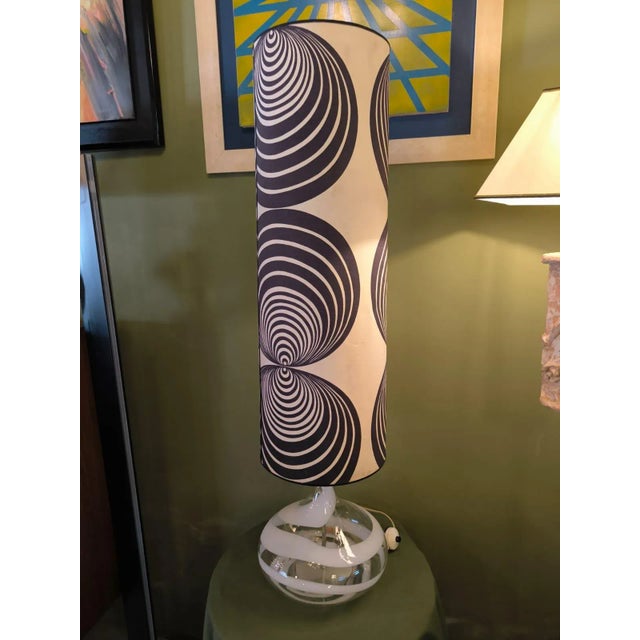 Vintage Murano Lamp with Lampshade, 1970s, in Very Good conditions. Designed 1970 to 1979 European Plug (up to 250V).The...