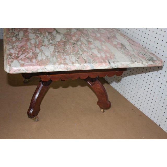Vintage Victorian Eastlake Style Pink Marble Top Coffee Table Chairish