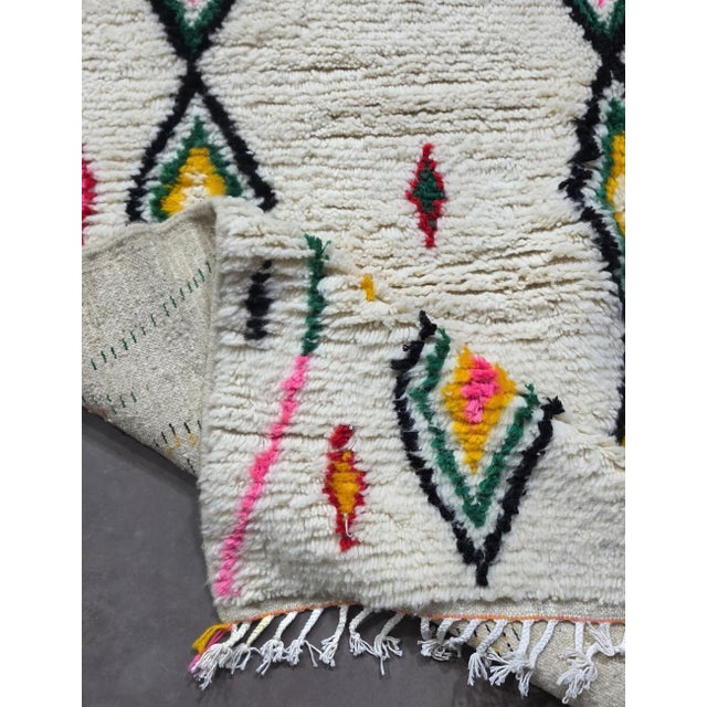 2020s Handwoven Azilal Wool Moroccan Rug - 7.3 X 6.4 Ft For Sale - Image 5 of 8