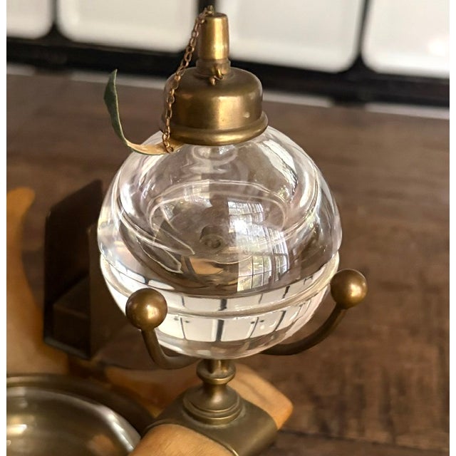 Antique Horn and Brass Desk Standish or Smoking Set For Sale - Image 10 of 10