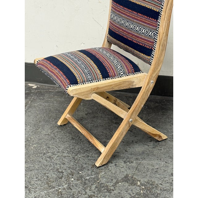 Anthropologie Anthropologie Sonoran Terai Folding Chair For Sale - Image 4 of 12