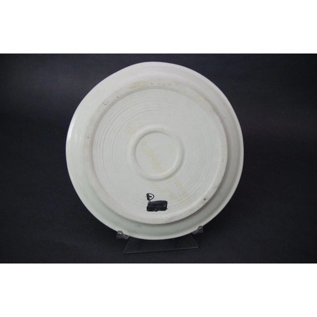 Abstract Modernist Signed Art Pottery Ceramic Plate For Sale - Image 3 of 5