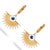 Early 21st Century Radiant Evil Eye Gold Earrings, A Pair For Sale - Image 5 of 8