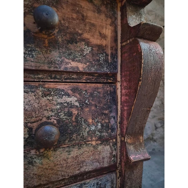 Antique French PaintedPoplar and Pine Shop Chest of Drawers, 1850s For Sale - Image 16 of 18