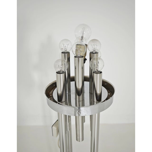 Mid-Century Modern Space Age Chrome and Murano Glass Floor Lamp, Italy, 1970s For Sale - Image 6 of 17