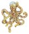 Bochic "Orient" Vintage Fancy Sapphire & South Seal Baroque Pearl Brooch For Sale