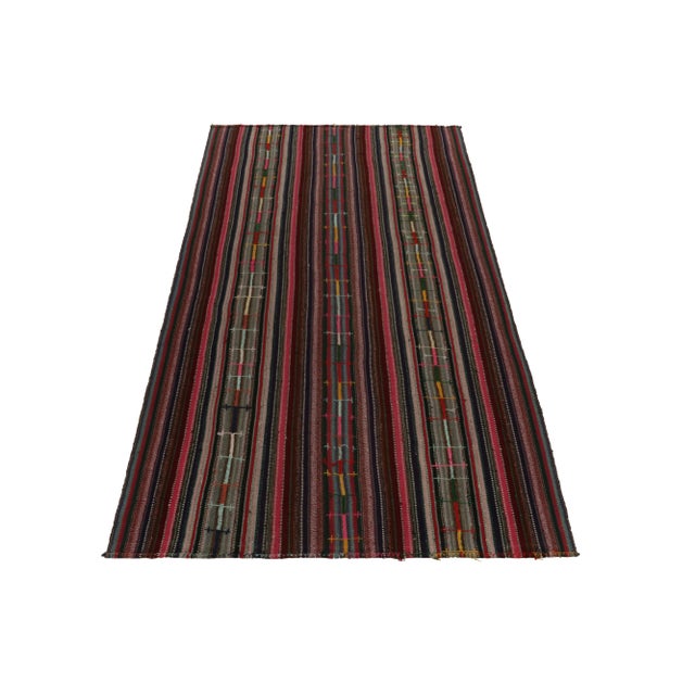 Originating from Turkey circa 1950-1960, a rare type of chaput kilim rug style now entering our Antique & Vintage...