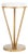 Theia Marble Accent Table in White / Gold For Sale