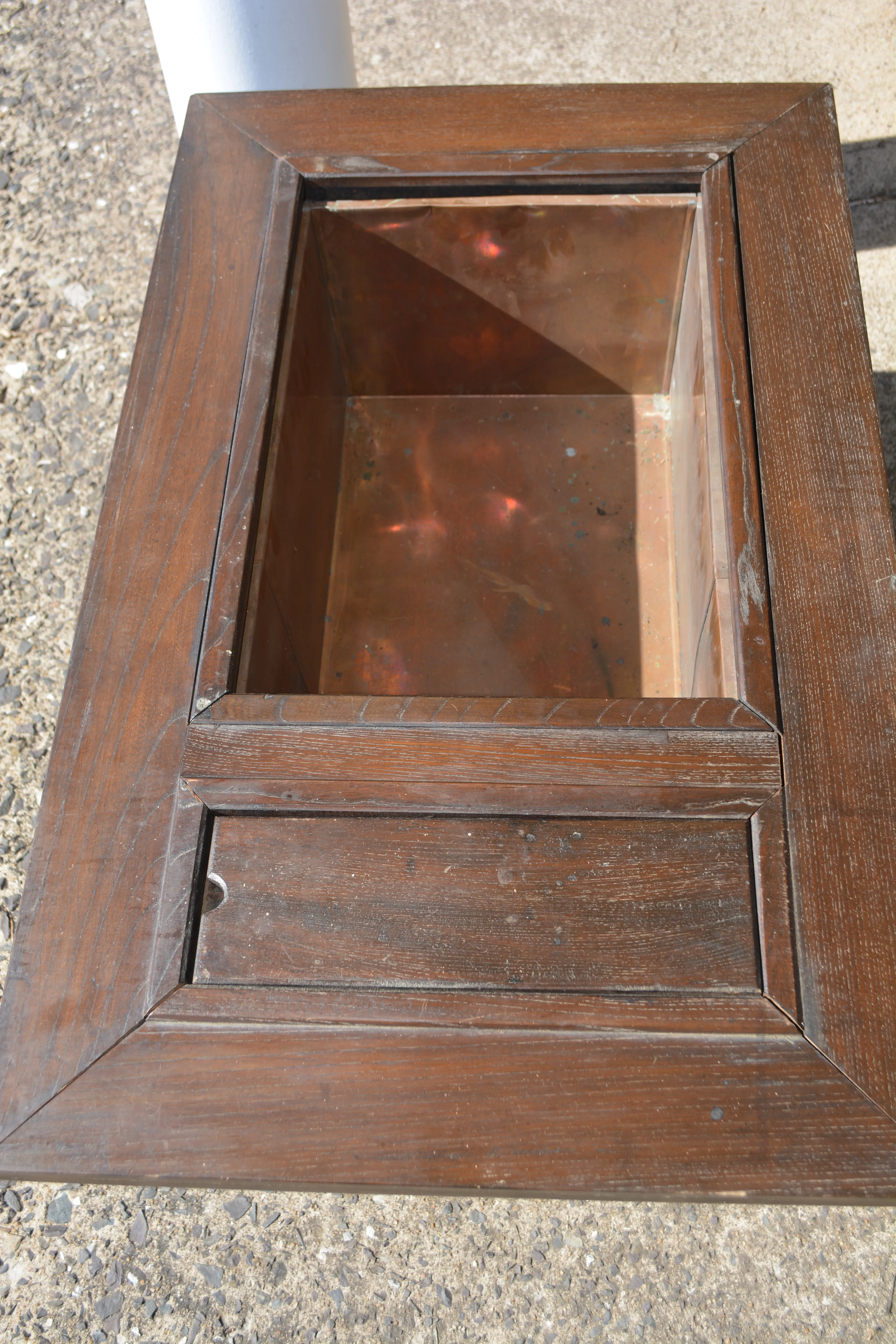 1950s Vintage Wood Japanese Keyaki Hibachi Ceremonial Tea Cabinet