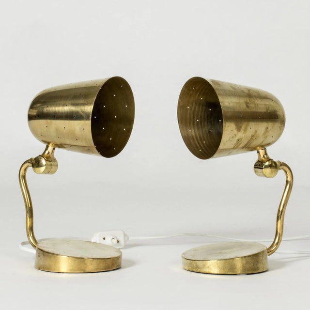 Mid-Century Modern Mid-Century Brass Table or Wall Lights from Boréns, 1950s, Set of 2 For Sale - Image 3 of 9