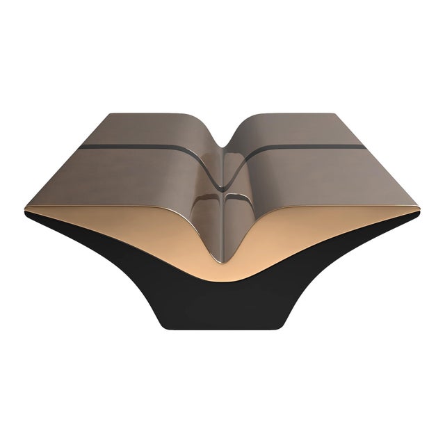 Metal "Lealtà" Coffee Table With Bronze and Stainless Steel, Handmade For Sale - Image 7 of 7
