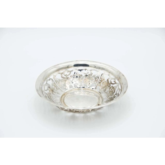 Circular Silver Fruit Bowl For Sale - Image 3 of 3