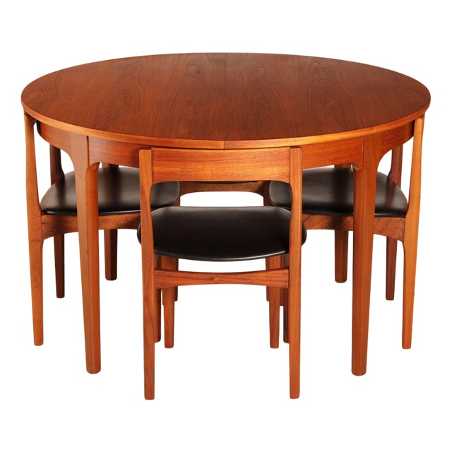 Mid-Century Modern Teak Dining Table and Chairs from Nathan, 1960s, Set of 5 For Sale