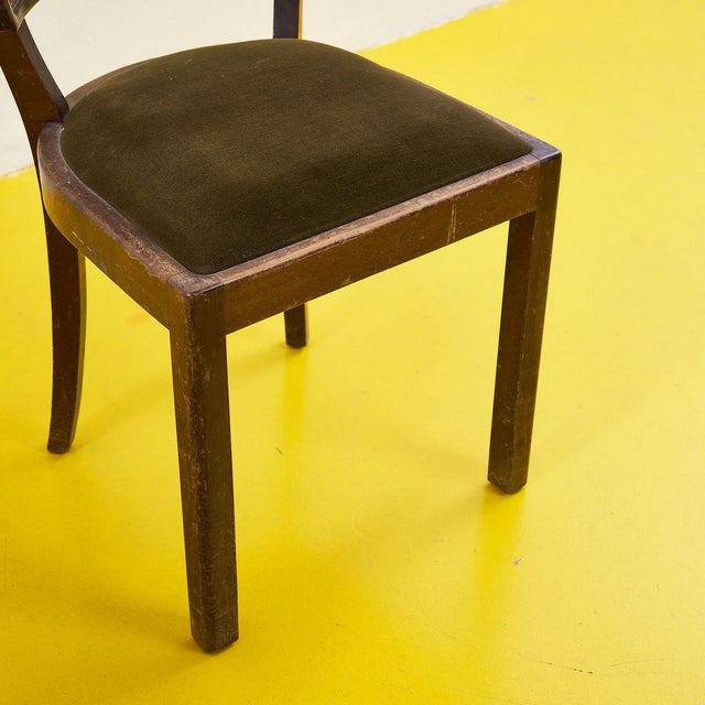 Set of Chairs in Wood and Vienna Straw, 1950s For Sale - Image 4 of 13