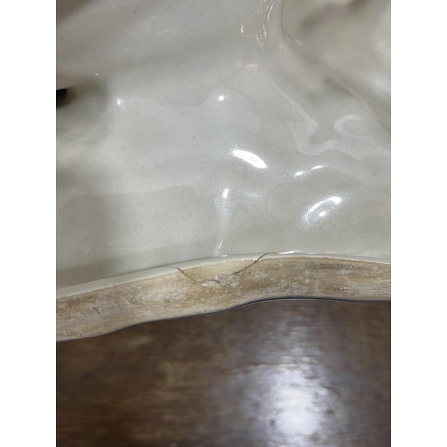 Large Sculptural Faience Fish by Hubert Bequet for Quaregnon, Belgium, 1960s For Sale - Image 11 of 12