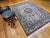 Vintage Tabriz Design Area Rug, Hand-Knotted Wool, Floral Pattern, Ivory & Blue, 6x8 For Sale - Image 10 of 18