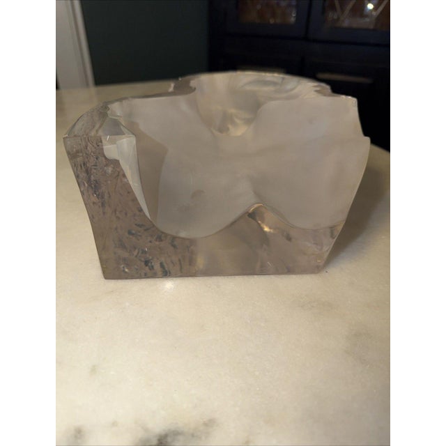 Transparent Discontinued Carlo Bronti for Design Toscano "Reflections of Romance" Clear Sculptural Bust For Sale - Image 8 of 8