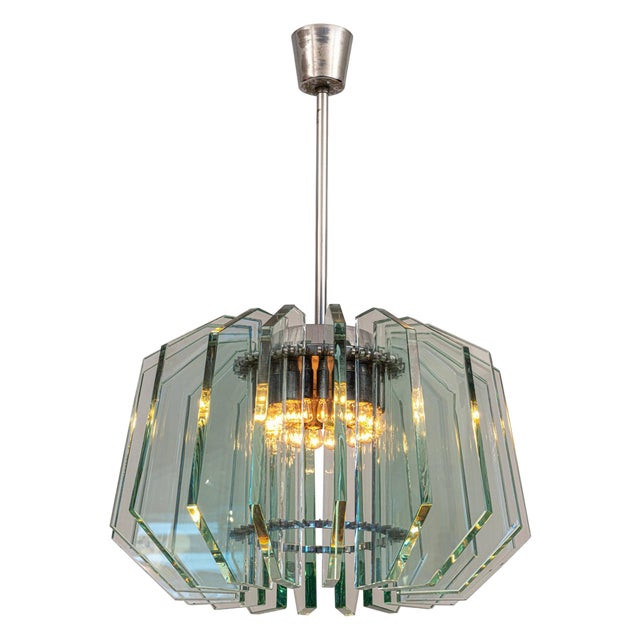 Chandelier by Max Ingrand for Fontana Arte, 1960s For Sale