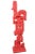 1980s Vintage Red Totem Fiberglass and Plaster of Paris Abstract Floor Indoor Sculpture Life SIze For Sale - Image 5 of 9